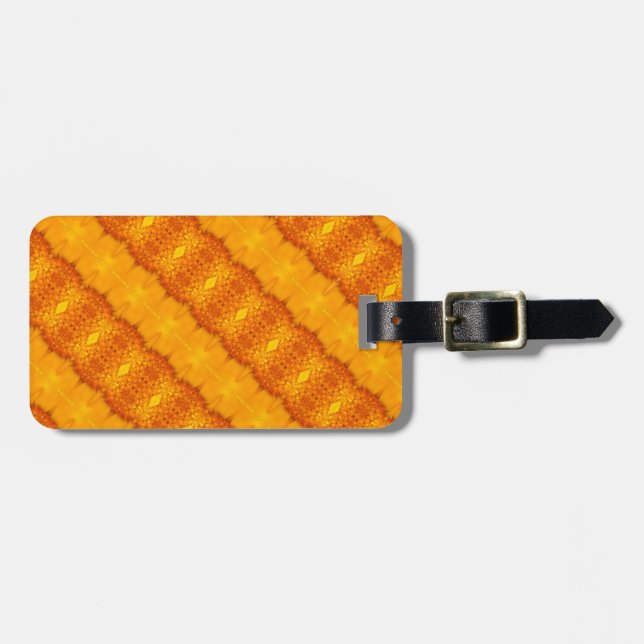 Etiqueta De Bagagem Sunny Daisy Ikat 5 (Frente Horizontal)