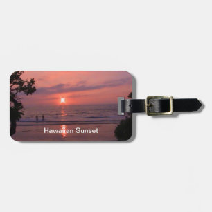 Etiqueta De Bagagem Sunset Havaiano