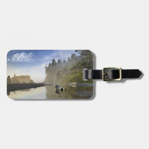 Etiqueta De Bagagem Sunset na Ruby Beach, Olimpiadas National Park,