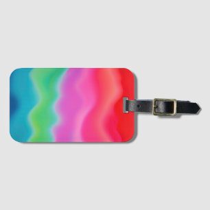Etiqueta De Bagagem "Sunset Sorbet" Arte Abstrato Colorida