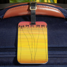 Etiqueta De Bagagem Sunset tropical