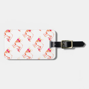 Etiqueta De Bagagem Super Bulldog Francês