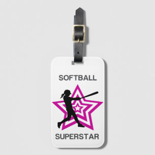 Etiqueta De Bagagem Super-estrela do Softball feminino