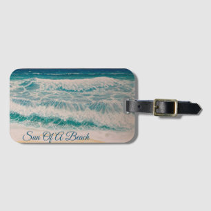 Etiqueta De Bagagem Surf de praia Sol de praia