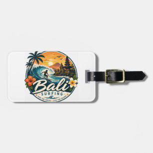 Etiqueta De Bagagem Surf no Bali, Indonésia
