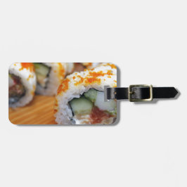 Etiqueta De Bagagem Sushi Japonês Delicioso Comida Asiática Gostoso