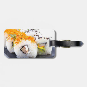 Etiqueta De Bagagem Sushi num prato