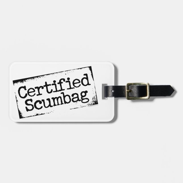 Etiqueta De Bagagem Suspenso Certificado (Frente Horizontal)