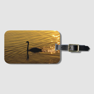 Etiqueta De Bagagem Swan ouro