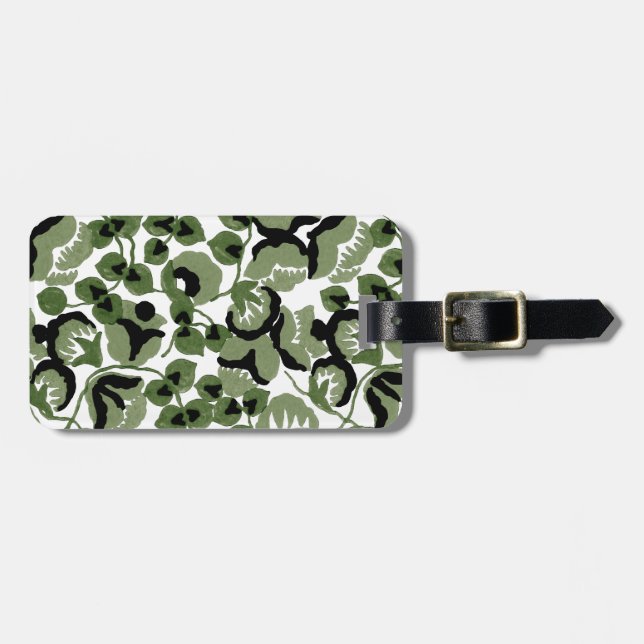 Etiqueta De Bagagem Sweet Pea (Olive) Fine Art (Frente Horizontal)