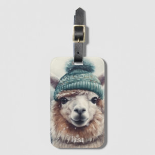 Etiqueta De Bagagem Sweet Winter Alpaca, personalizado