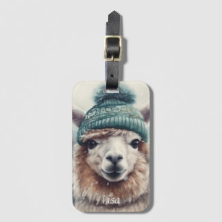 Etiqueta De Bagagem Sweet Winter Alpaca, personalizado
