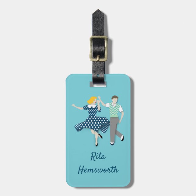 Etiqueta De Bagagem Swing Dance (Frente Vertical)