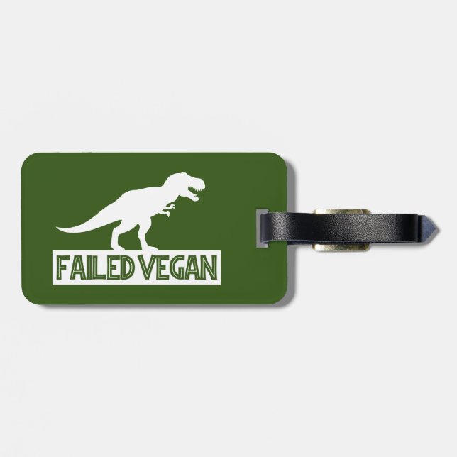 Etiqueta De Bagagem T-Rex Falhou Vegan (Traseira Horizontal)