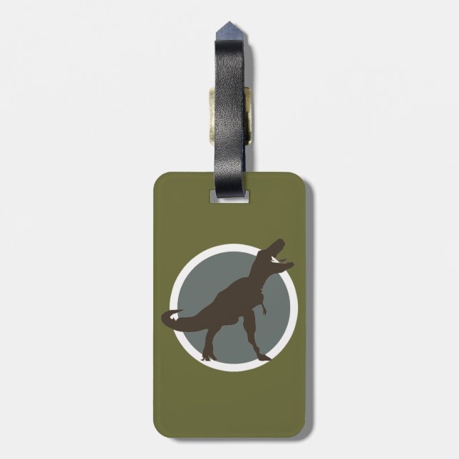 Etiqueta De Bagagem T-rex itinerante (Traseira Vertical)