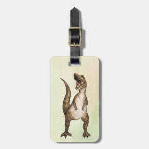 Etiqueta De Bagagem T-Rex Rugindo Personalizável