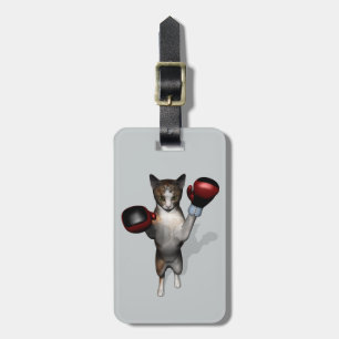 Etiqueta De Bagagem Tabby No Dia De Boxing