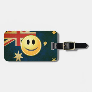 Etiqueta De Bagagem Tag australiano da bagagem da cara da bandeira do