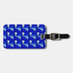 Etiqueta De Bagagem Tag azul e branco