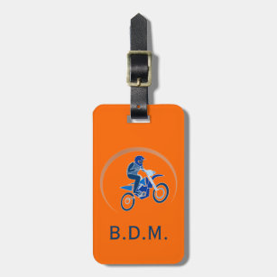 Etiqueta De Bagagem Tag Biking da bagagem do vetor do motociclista da