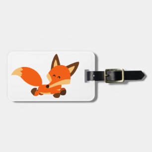 Etiqueta De Bagagem Tag bonito da bagagem do Fox dos desenhos animados