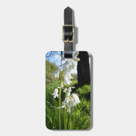 Etiqueta De Bagagem Tag branco da bagagem dos Bluebells