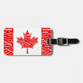 Etiqueta De Bagagem Tag canadense da bagagem do veterano