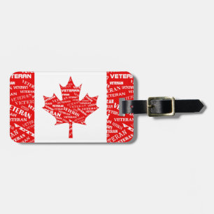 Etiqueta De Bagagem Tag canadense da bagagem do veterano