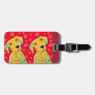 Etiqueta De Bagagem Tag curioso da bagagem do cão de filhote de