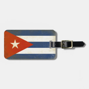 Etiqueta De Bagagem Tag da bagagem com a bandeira afligida do vintage