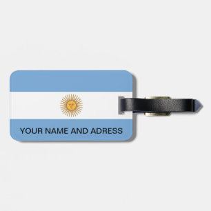 Etiqueta De Bagagem Tag da bagagem com a bandeira de Argentina