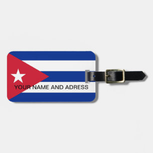 Etiqueta De Bagagem Tag da bagagem com a bandeira de Cuba