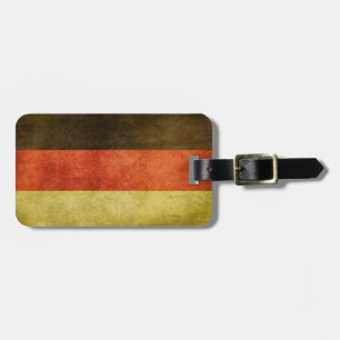 Etiqueta De Bagagem Tag da bagagem com a bandeira suja do vintage de