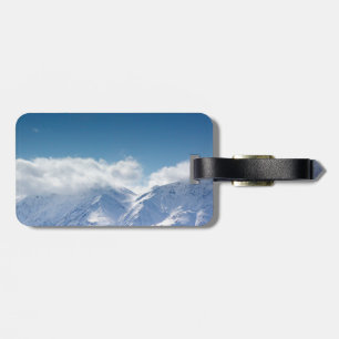 Etiqueta De Bagagem Tag da bagagem com a foto do cume nevado