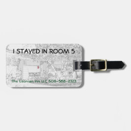 Etiqueta De Bagagem Tag da bagagem com correia de couro - "eu