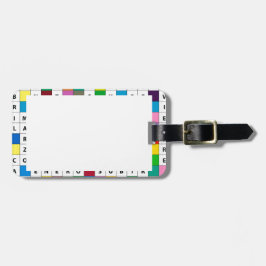 Etiqueta De Bagagem Tag da bagagem com design espanhol das palavras