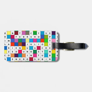 Etiqueta De Bagagem Tag da bagagem com design espanhol das palavras