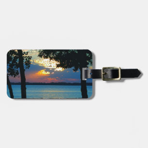Etiqueta De Bagagem Tag da bagagem com impressão "por do sol em