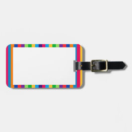 Etiqueta De Bagagem Tag da bagagem com listras do divertimento