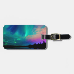 Etiqueta De Bagagem Tag da bagagem da aurora boreal