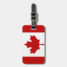 Etiqueta De Bagagem Tag da bagagem da bandeira de Canadá (adicione sua