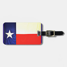 Etiqueta De Bagagem Tag da bagagem da bandeira de Texas com correia de