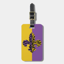 Tag da bagagem da flor de lis do tigre