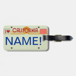 Etiqueta De Bagagem Tag da bagagem da placa de Califórnia
