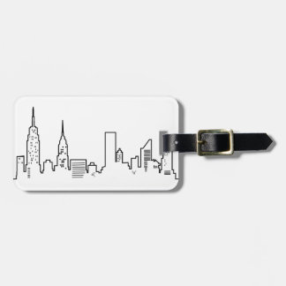 Etiqueta De Bagagem Tag da bagagem da skyline de NYC