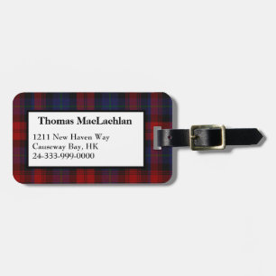 Etiqueta De Bagagem Tag da bagagem da xadrez de Tartan do clã de