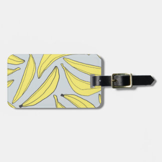 Etiqueta De Bagagem Tag da bagagem das bananas no amarelo