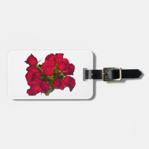 Etiqueta De Bagagem Tag da bagagem das rosas vermelhas