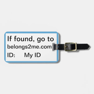 Etiqueta De Bagagem Tag da bagagem de belongs2me.com