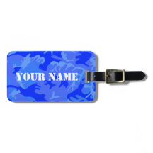 Tag da bagagem de Camo do azul de oceano